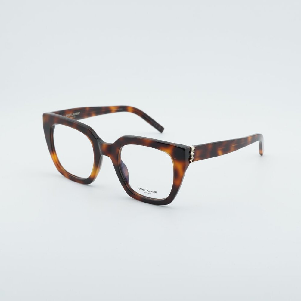 Saint Laurent SL M143 OPT 003 Eyeglasses Havana 51mm Square Frame - Picture 1 of 10